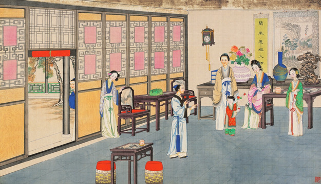 紅樓夢人物風(fēng)景國畫 （超清版）