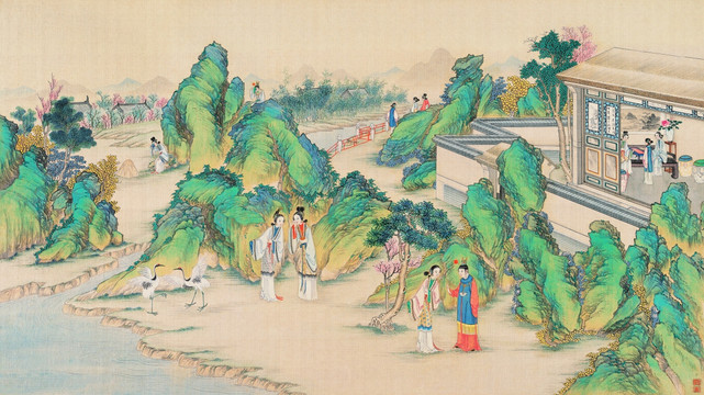 紅樓夢人物風(fēng)景國畫 （超清版）