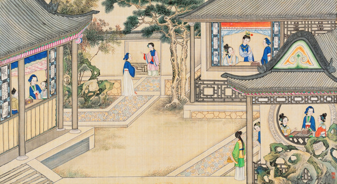 紅樓夢人物風(fēng)景國畫 （超清版）