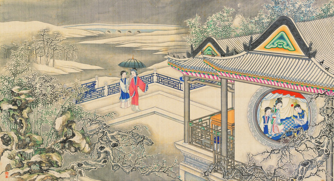 紅樓夢人物風(fēng)景國畫 （超清版）