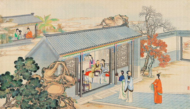 紅樓夢人物風(fēng)景國畫 （超清版）
