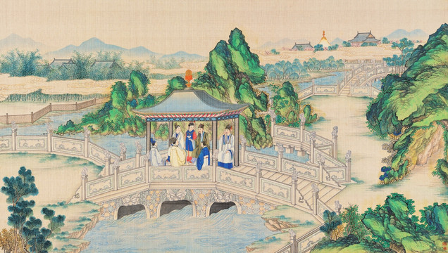 紅樓夢人物風(fēng)景國畫 （超清版）