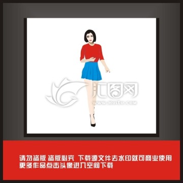 矢量圖 美女 女孩 卡通設(shè)計(jì)