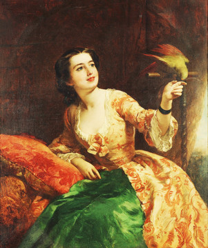 美女宮廷油畫