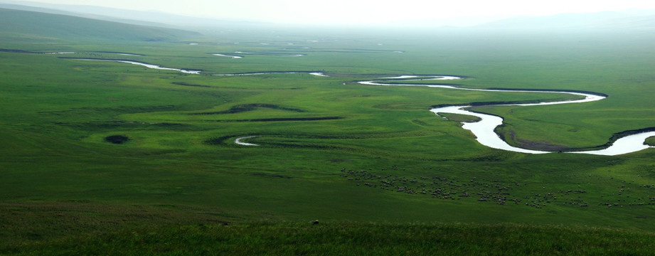 草原牧场河流