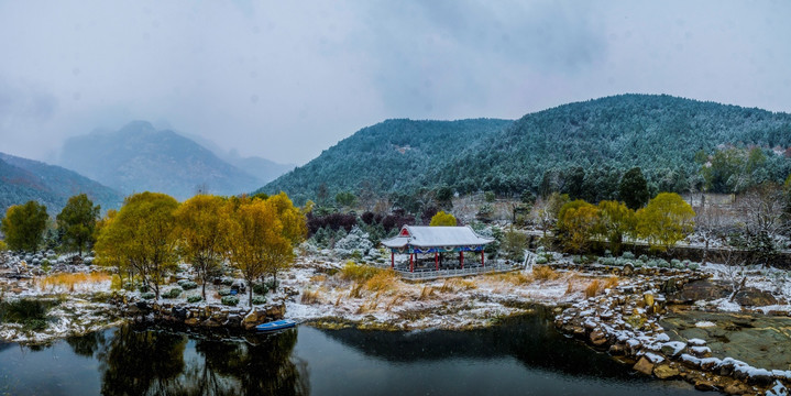 泰山天外村雪景