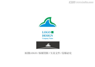 標志logo設(shè)計 海洋 波浪