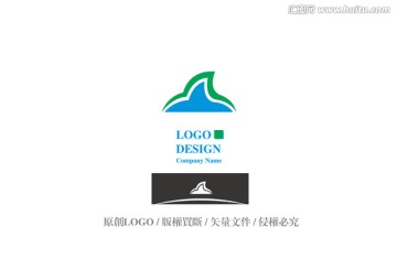 标志logo设计 海洋 波浪