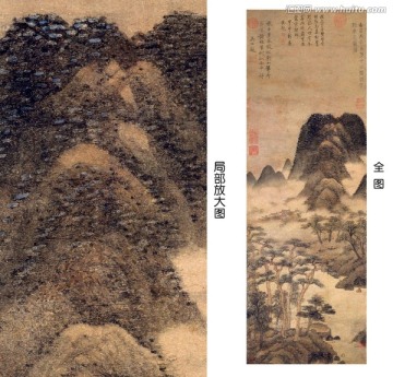 松軒春靄圖 元 張羽
