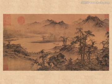 山水畫(huà) 林亭秋色圖