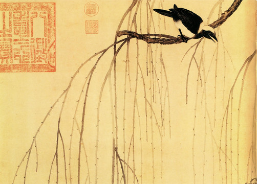 趙佶 柳鴉蘆雁圖