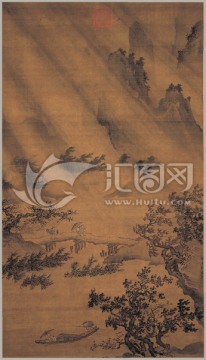 明 戴進(jìn) 風(fēng)雨歸舟圖