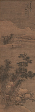 明 藍(lán)瑛 江皋飛雪圖