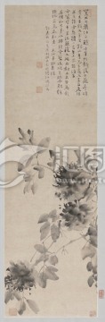 明 徐渭 水墨牡丹圖