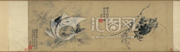 明 徐渭 蟹魚圖