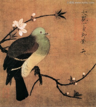 桃鳩圖 趙佶