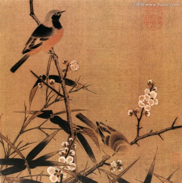 梅竹雙雀圖