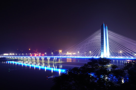 河源迎客大桥夜景
