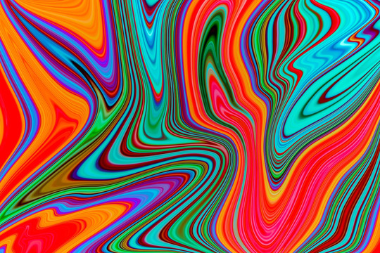 唯美抽象多彩線條 無分層