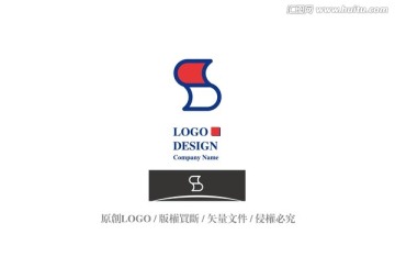 标志logo设计 旗帜 S