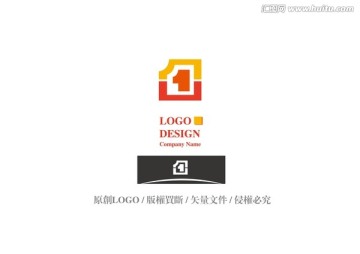 标志logo设计 数字1