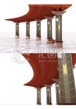 大氣的獨(dú)臂廊架設(shè)計(jì)