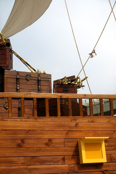 海盗船 珍宝箱 古船 模型