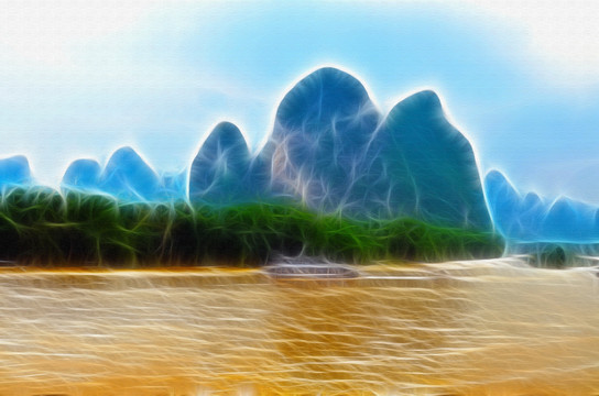 抽象山水畫