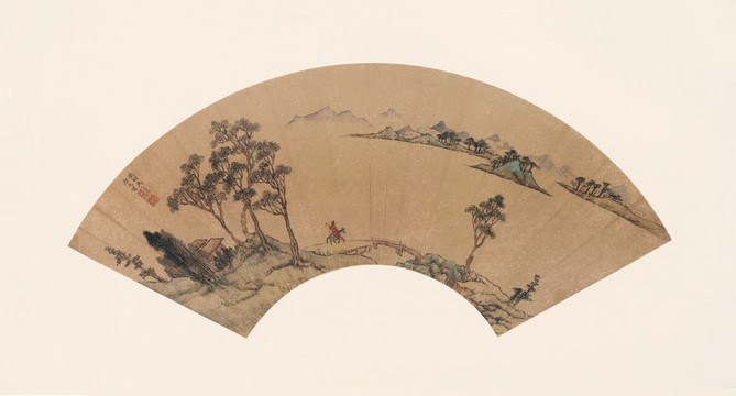 文徵明 便面山水圖