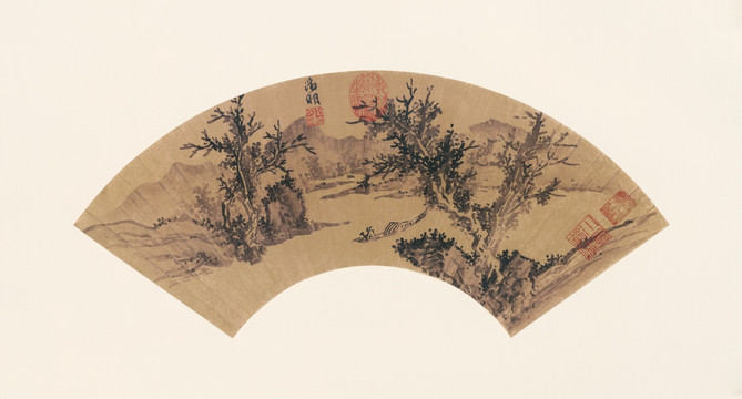 文徵明 便面山水圖