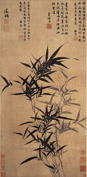 明 文徵明 墨竹圖