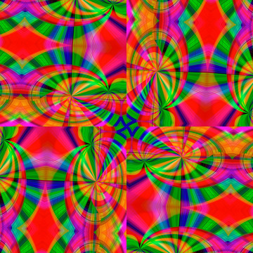 抽象花型 拼花圖案 無分層