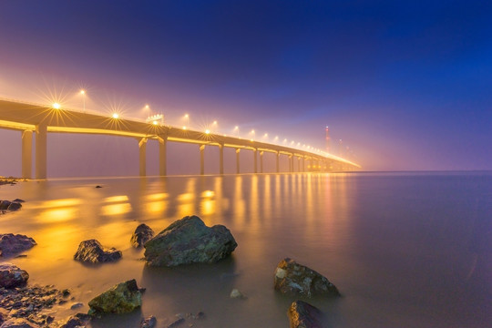 嘉绍大桥夜景