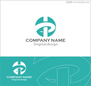 中字logo 字母P 企業(yè)標志