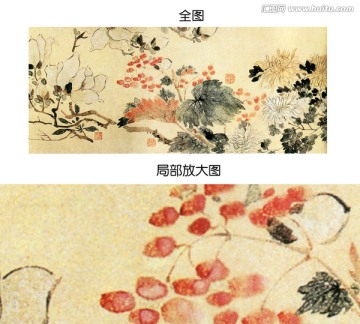 湯貽汾 花果圖