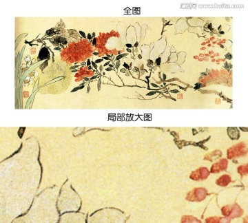 汤贻汾 花果图