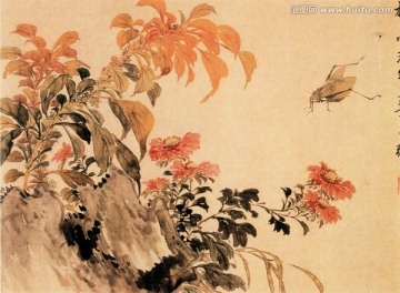 張熊 花卉圖之一