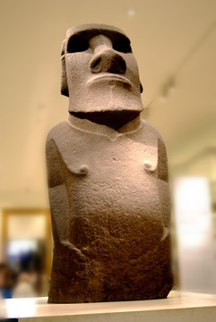 伦敦大英博物馆复活节岛石雕