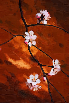 桃花油畫(huà)