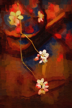 桃花油畫(huà)