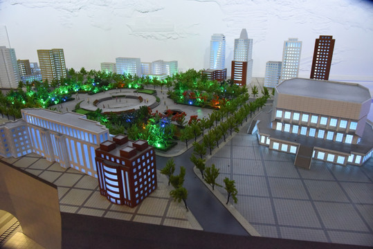 城市广场模型