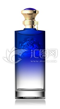 藍(lán)色漸變噴涂瓶分層效果圖