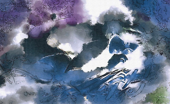 抽象水墨畫