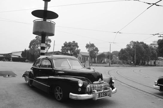 老上海街景 老爷车