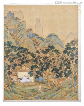 仇英人物故事圖 高山流水