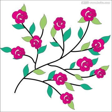 粉色玫瑰花底紋素材