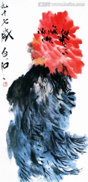 齊白石牡丹圖