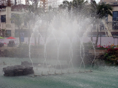 音乐喷泉 公园景区 水幕 广场