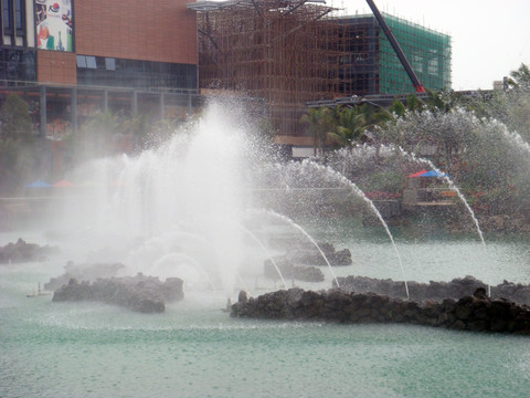 音乐喷泉 公园景区 水幕