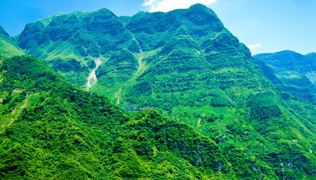 耸立的青山 高山